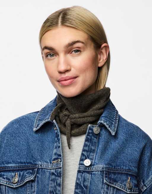 Pieces – Schal in Morchelbraun