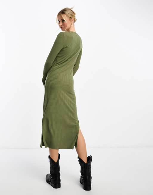 khaki bodycon midi dress AX Paris Khaki Stretch Cotton Strapless Belted Bodycon Midi Dress  She  Selected
