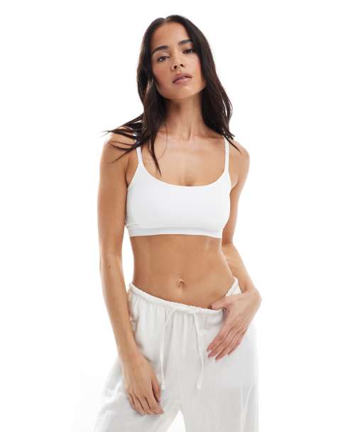 Pieces seamless bralet in white - view 1