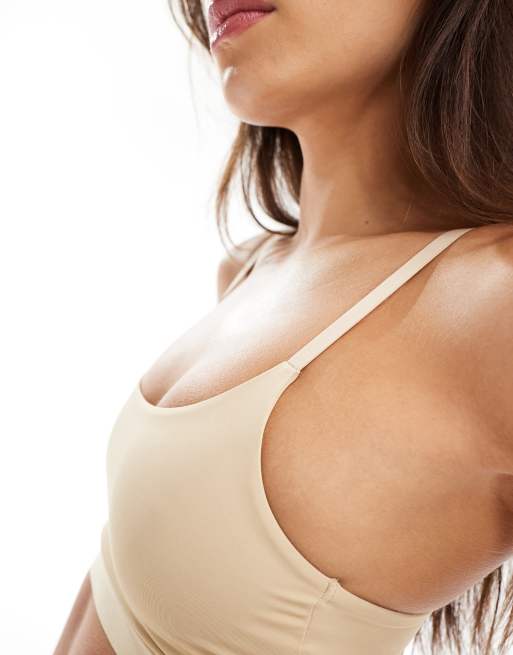 Pieces seamless bralette in beige