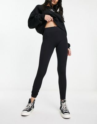 Shop Pieces Seamless Ribbed Leggings In Black