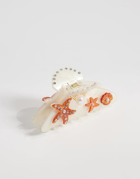 Pieces - Seaside - Haarklem in rood en wit - view 1