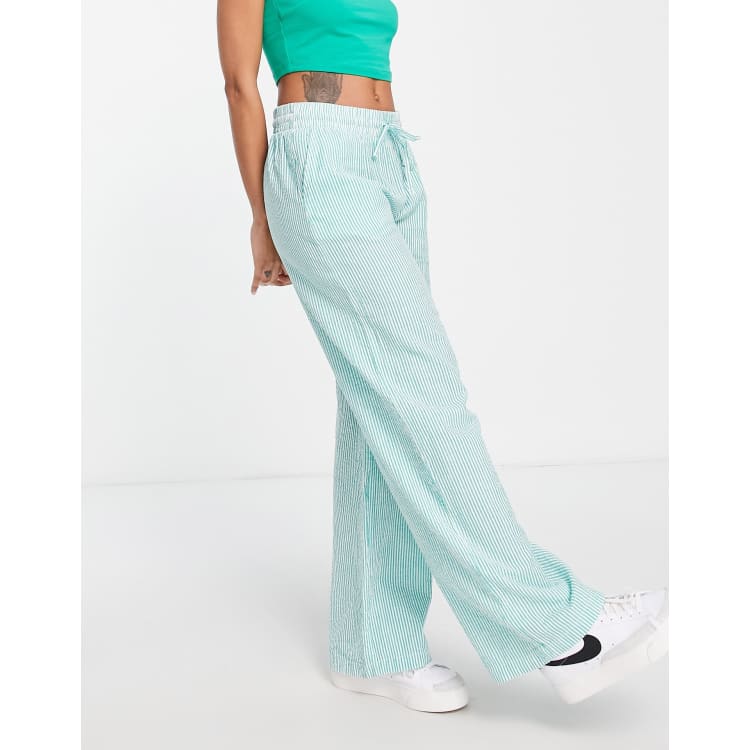 Green stripe outlet trousers