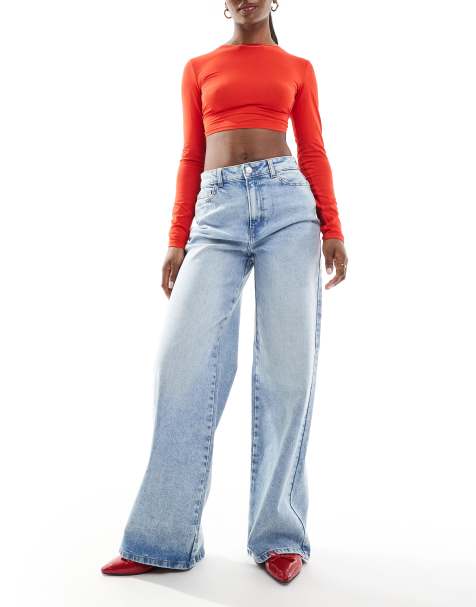 Pieces - Selma - Jean ample - Bleu clair - view 1