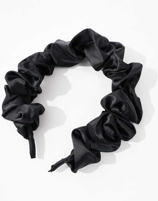 Pieces - Serre-tête en satin - Noir, 3 de 4
