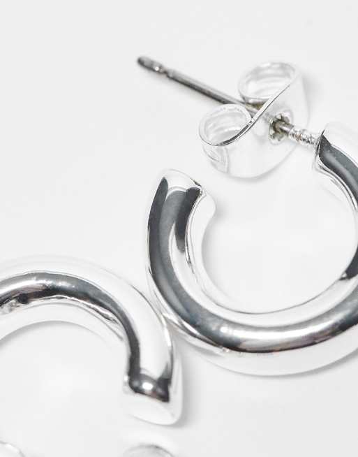 Pieces - Set van 2 oorbellen voor ieder dag in verguld sterling zilver, 3 van 4