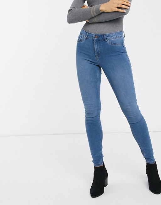 Pieces shape up high waisted skinny jeans