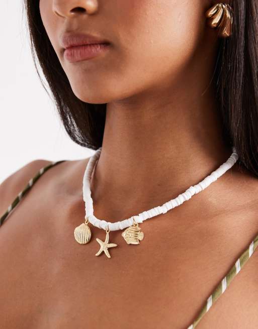 Pendant Jewelry Shell Necklace Hm Seashell-Pendant Necklace Gold