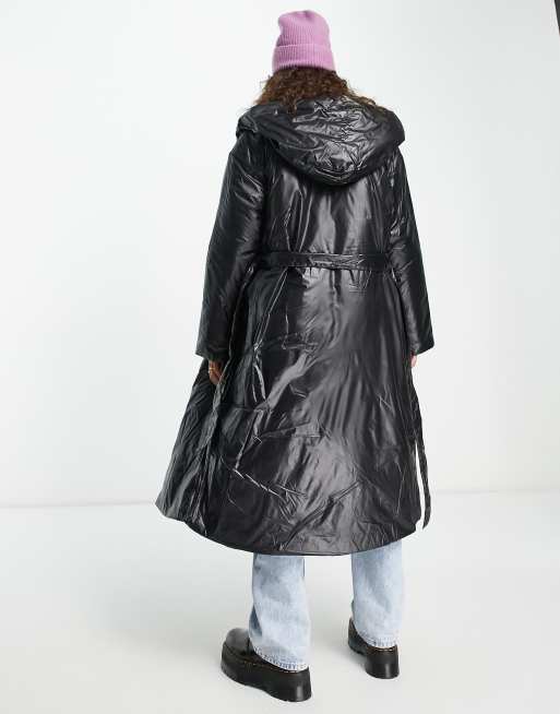 Padded shiny hot sale coat