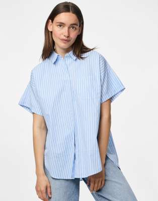 Pieces Shirt in blue