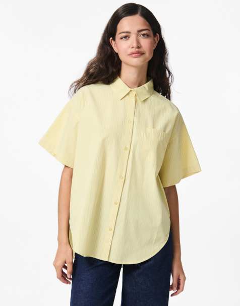 Pieces Shirt in pale banana - view 1