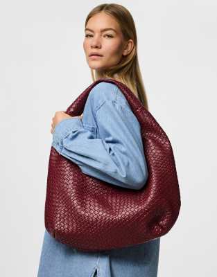 Pieces Shopper in tawny port-Red