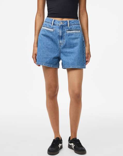 Pieces - Short en jean - Bleu moyen - view 1