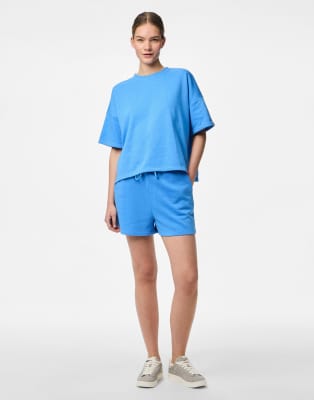 Pieces - Short en molleton - Bleu