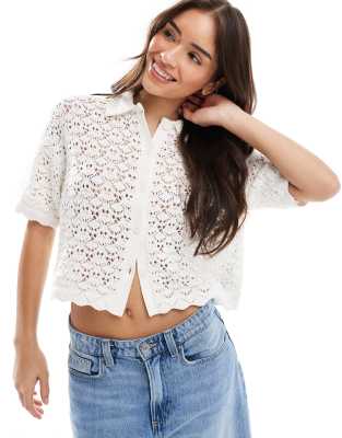 Pieces Short Sleeve Knit Shirt