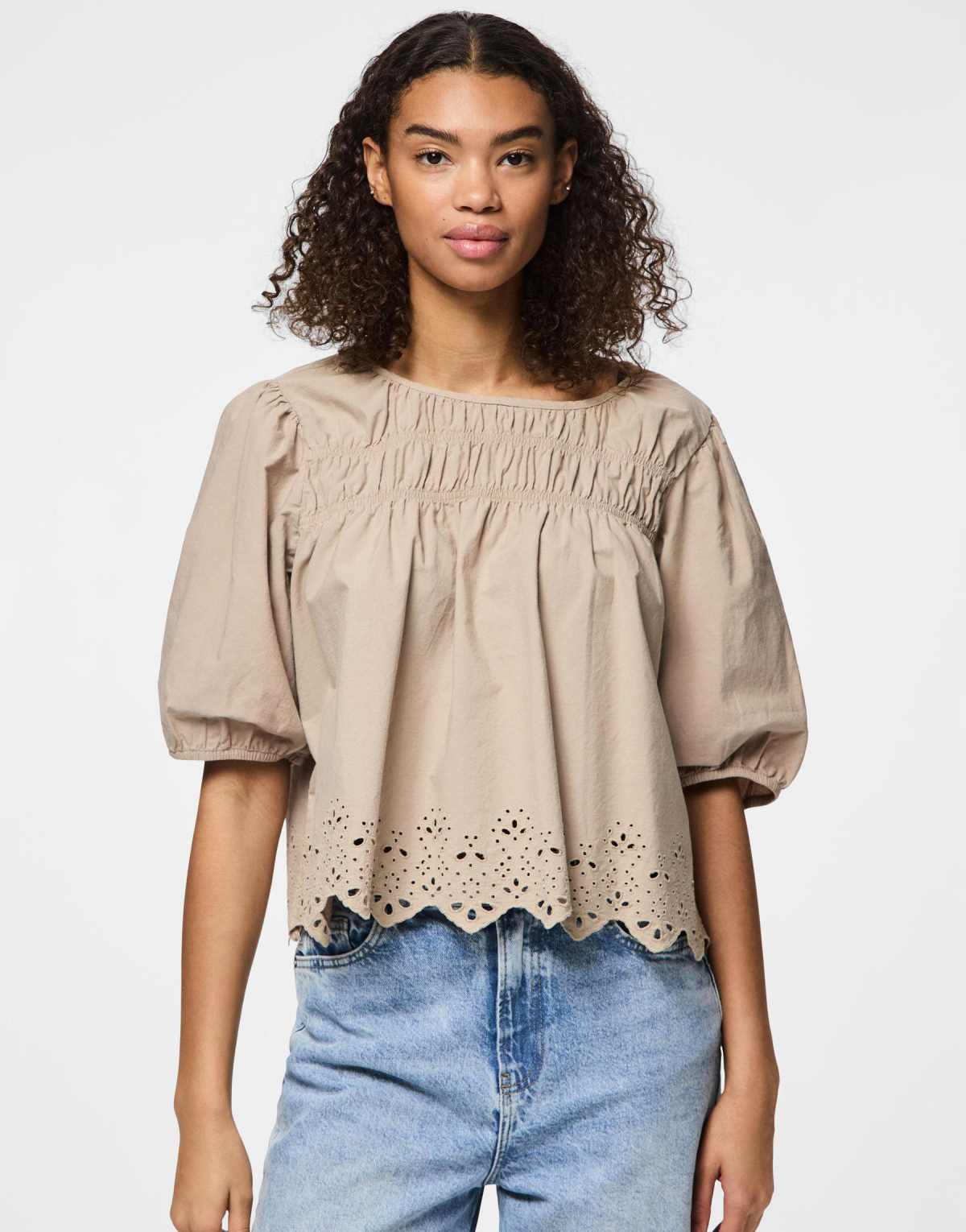 Pieces Short sleeved top in crockery