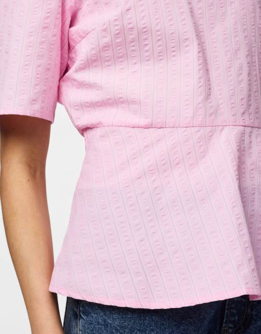 Pieces Short sleeved top in roseate spoonbill, 6 of 7