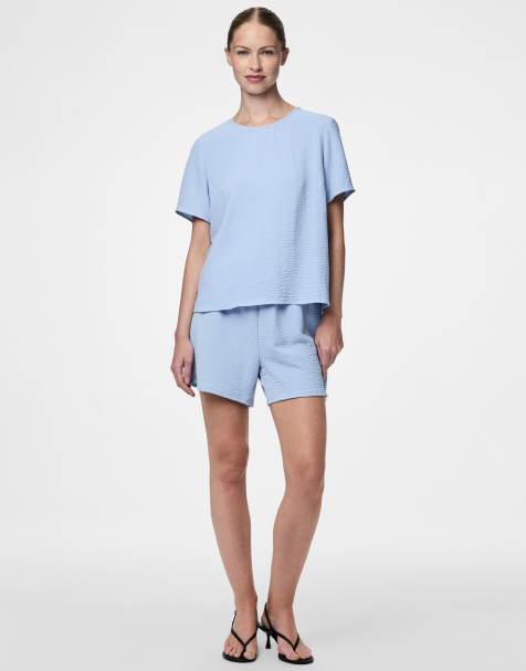 Pieces – Shorts in Hellblau - view 1