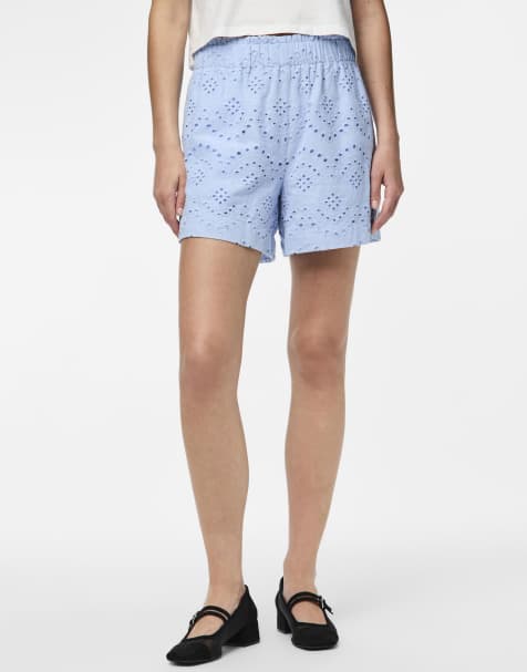 Pieces Shorts in light blue - view 1