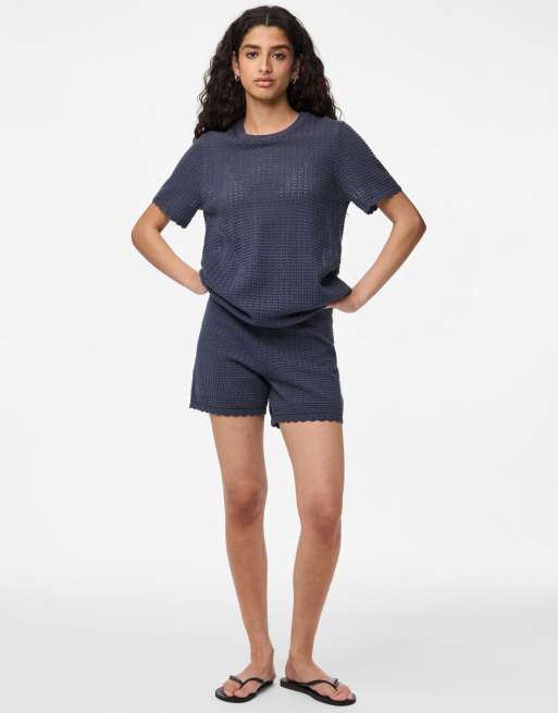 Pieces Shorts in ombre blue