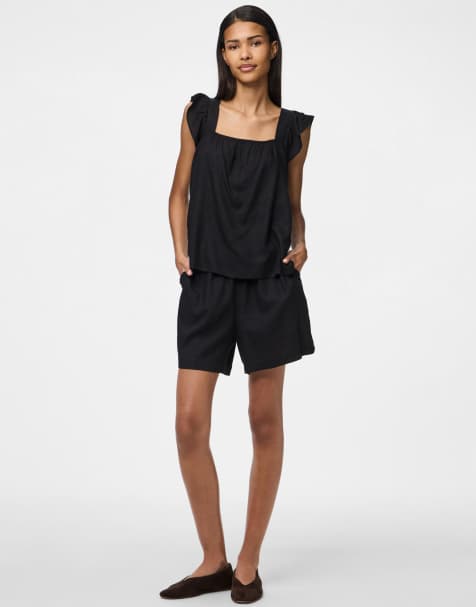Pieces – Shorts in Schwarz - view 1