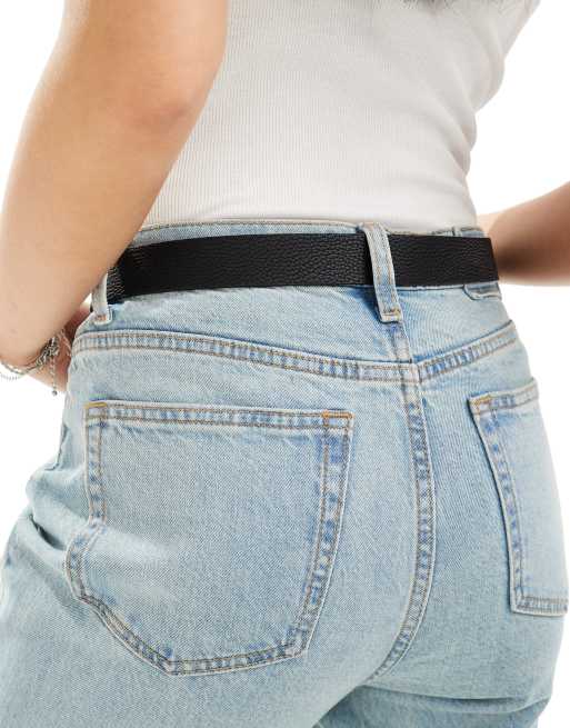 Pieces silver buckle belt in black, 3 of 4