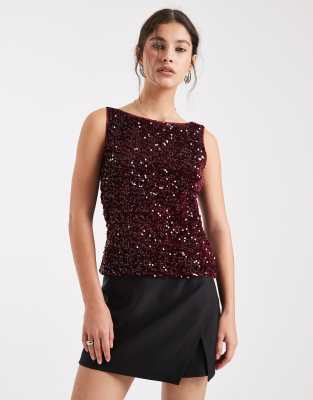 Pieces Sequin Mini Shift Dress In Black