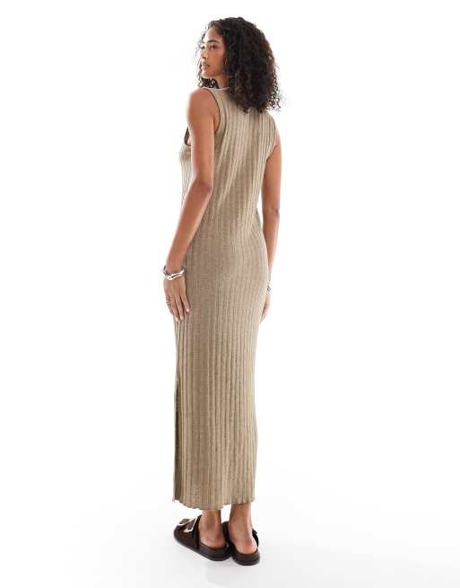 beige formal midi dress Beige Pleated Midi Dress - All Dresses