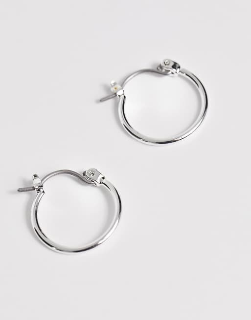 Pieces - Små hoop-øreringe i sterlingsølv med belægning i 18 k guld, 4 af 4