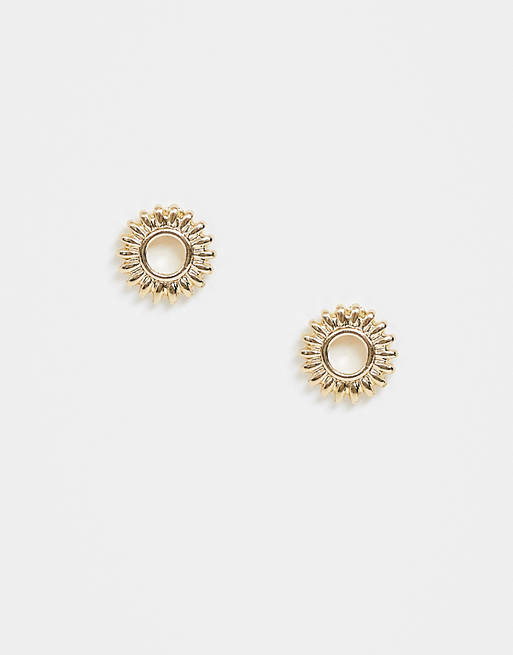 Pieces small circle stud earrings