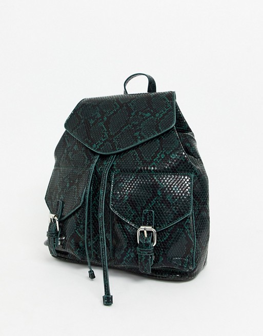 Pieces snake print backpack
