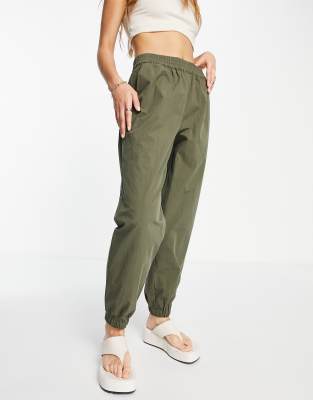 Pieces sonni slim fit jogger in khaki - ASOS Price Checker