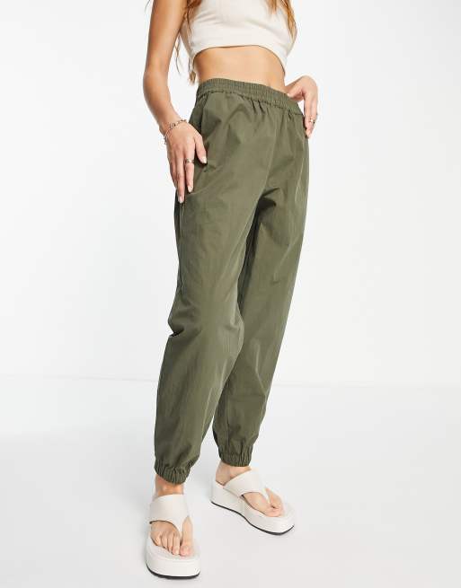 Pieces sonni slim fit jogger in khaki ASOS