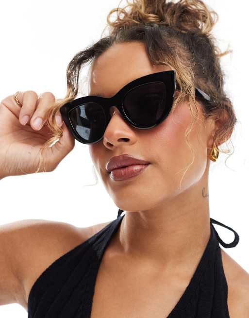 PIECES - Sorte cat eye-solbriller, 2 af 3