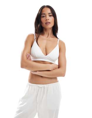 Pieces - Soutien-gorge triangle sans coutures - Blanc