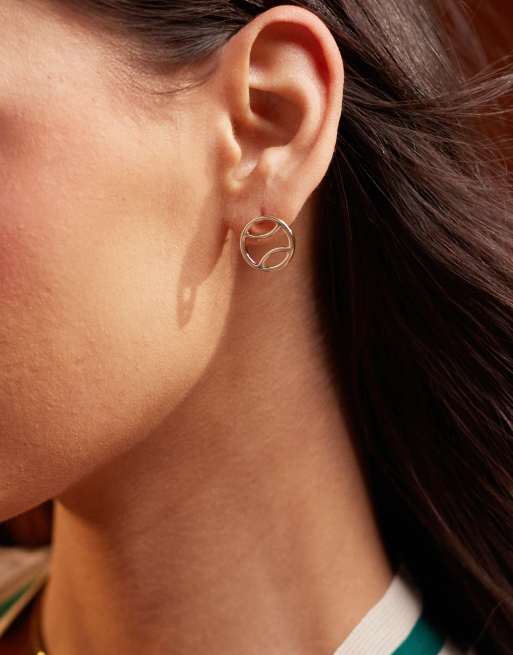 Pieces - Sport Core - Boucles d'oreilles à motif balle de tennis - Doré