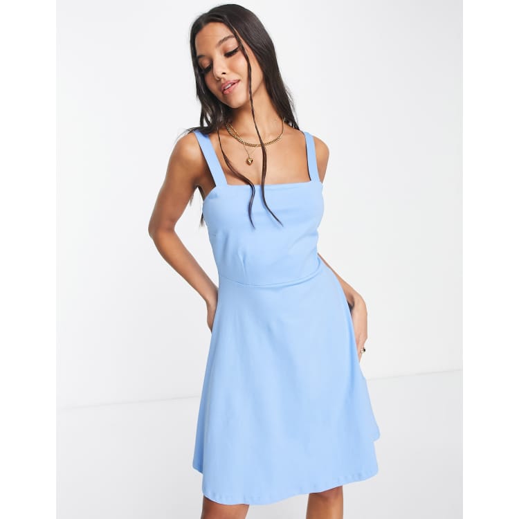 Square neck outlet skater dress