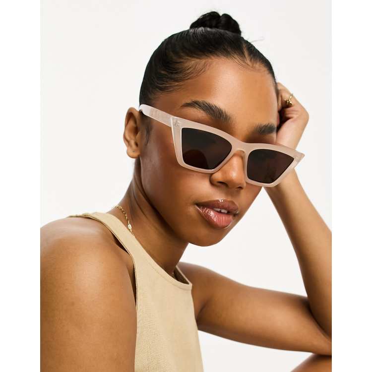 Pieces squared cat eye | sunglasses cream with lens ASOS brown in