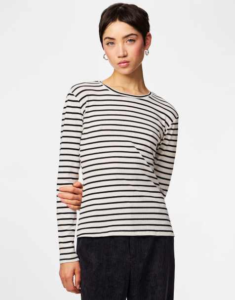 Pieces Long sleeved top in silver mink