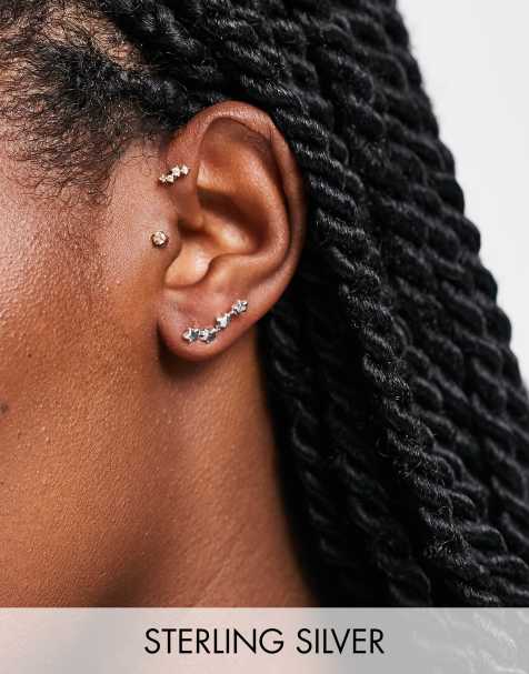 Pieces star constellation studs in plated sterling silver - view 1