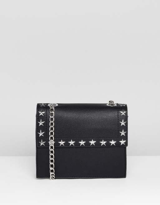 Pieces Star Studded Crossbody Bag With Chain Strap