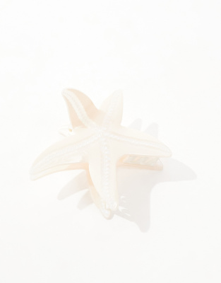 Pieces Starfish Hair Claw Clip In White