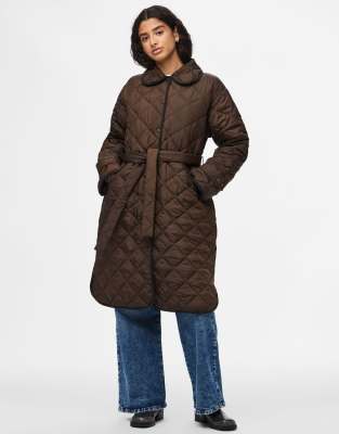 Pieces - Steppjacke in Hot Fudge-Brown