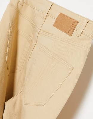 sand straight leg jeans