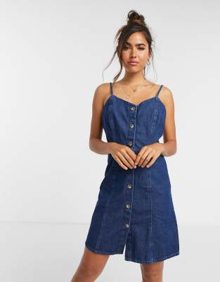 denim dress strappy