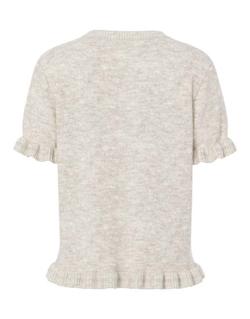 Pieces – Strickjacke in Birkenweiß, 2 von 2