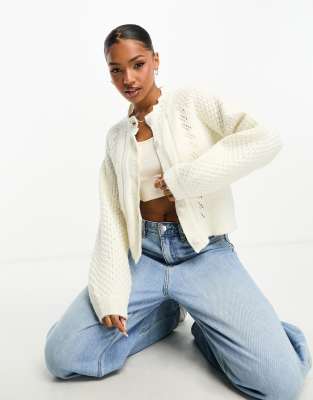 United Colors Of Benetton Strickjacke – Merinowolle, Koreanischer Stil, Größe L