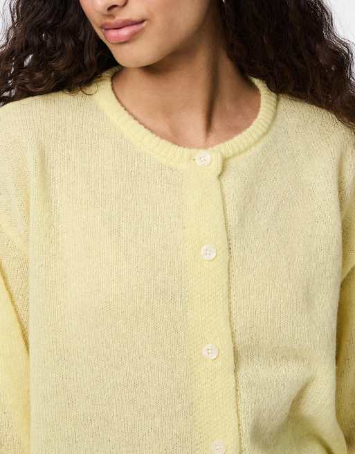 Pieces – Strickjacke in French Vanilla, 4 von 6
