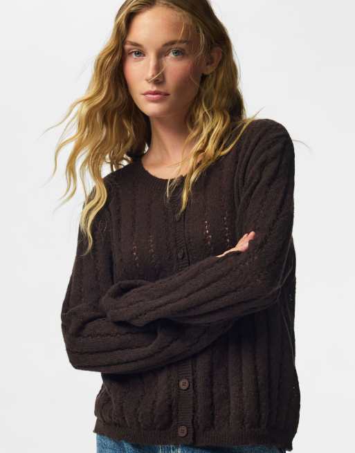 Pieces Strickjacke in Ganache, 5 von 7