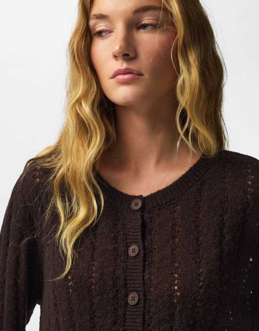 Pieces Strickjacke in Ganache, 6 von 7